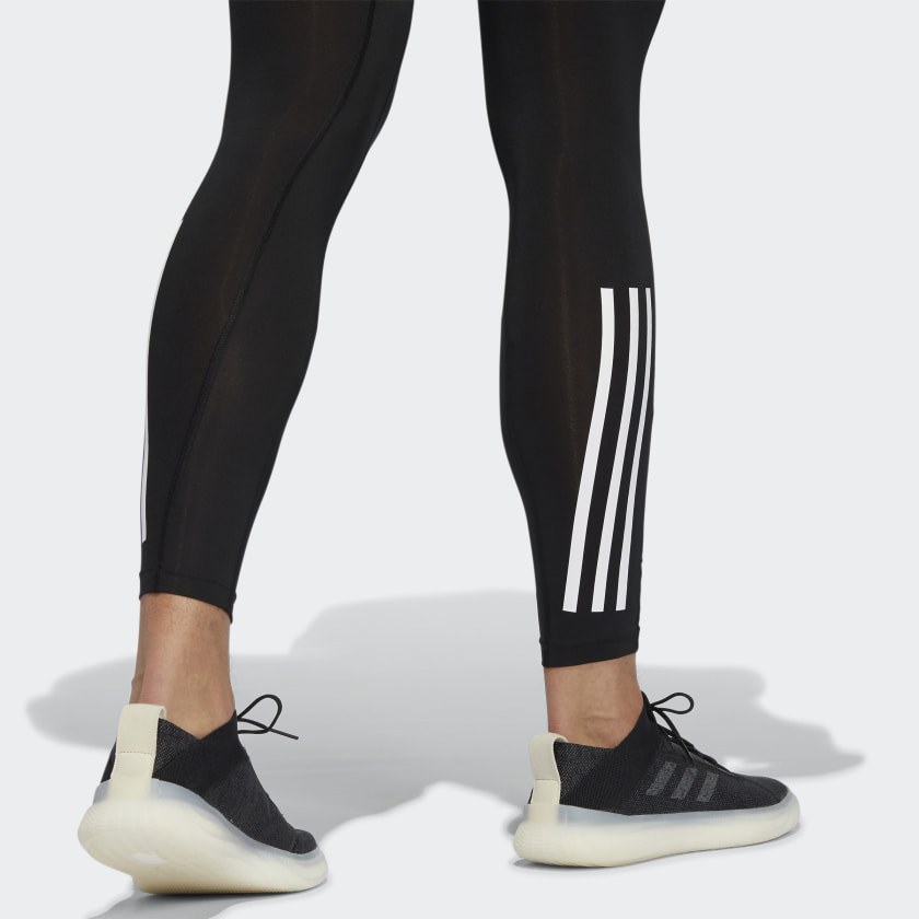 Buy adidas Womens Techfit 3-Stripes Long Gym Leggings Black